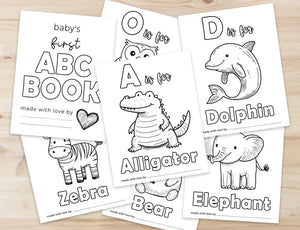 ABC Baby Shower Coloring Book – Digital Download