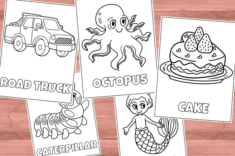 80 Printable Coloring Pages for Kids – Digital Download