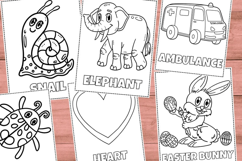 80 Printable Coloring Pages for Kids – Digital Download