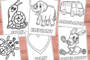 80 Printable Coloring Pages for Kids – Digital Download