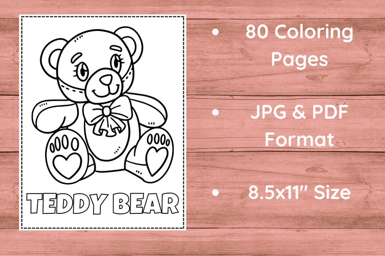 80 Printable Coloring Pages for Kids – Digital Download