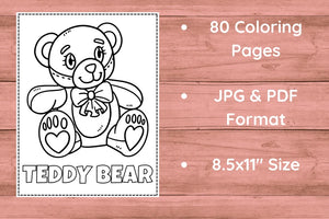 80 Printable Coloring Pages for Kids – Digital Download