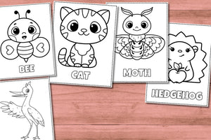 30 Easy Coloring Pages for Kids – Digital Download