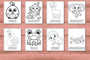 30 Easy Coloring Pages for Kids – Digital Download